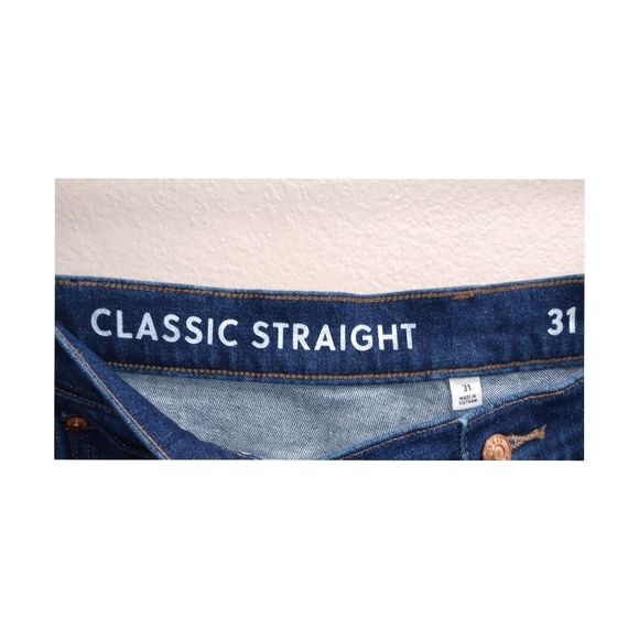 J. Crew Classic Straight Denim Jeans in Dark Wash Size 31 - Picture 4 of 5